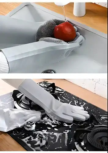 Gloves - Magic Silicone Cleaning Gloves ( 1 Pair )