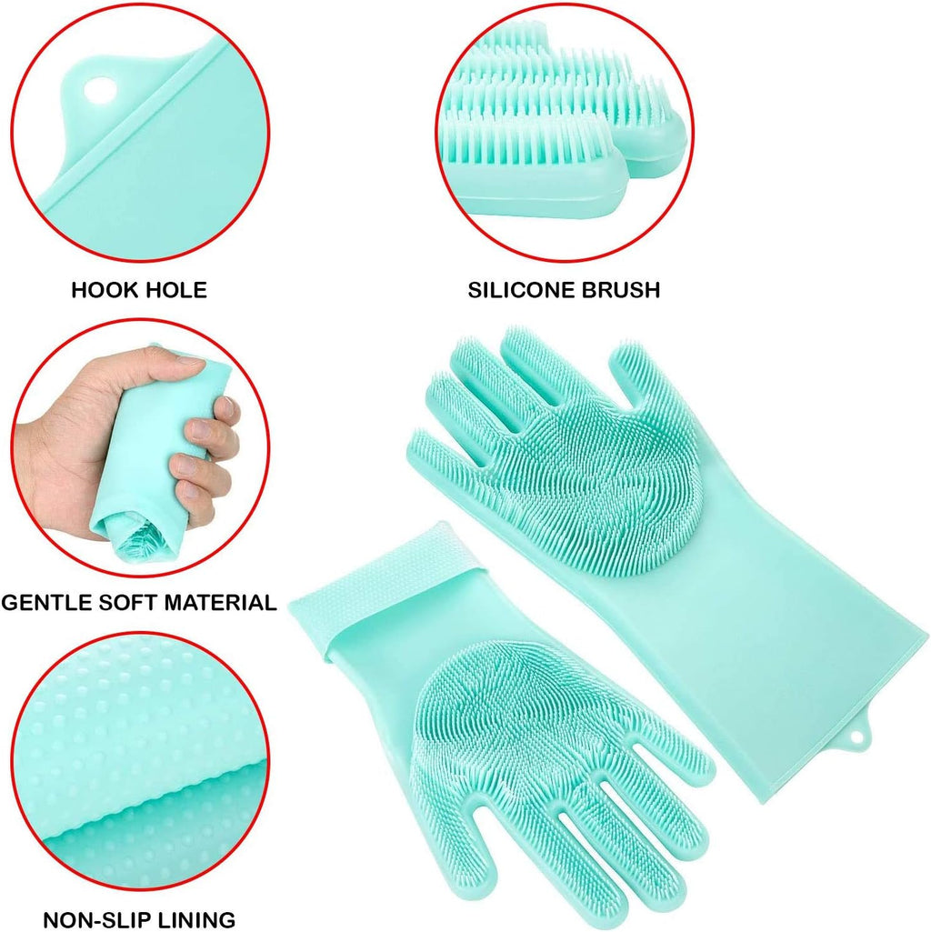 Silicone Scrub Cleaning Hand Gloves